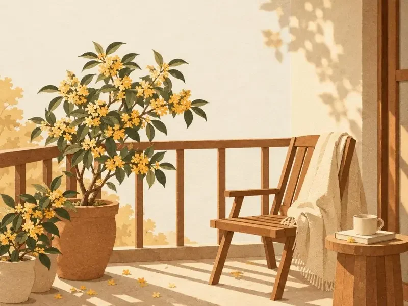 阳台上的桂花 配图